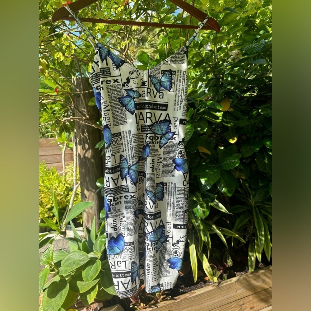 Popular 21 unique Blue Monarch Butterfly body con dress.